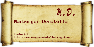 Marberger Donatella névjegykártya